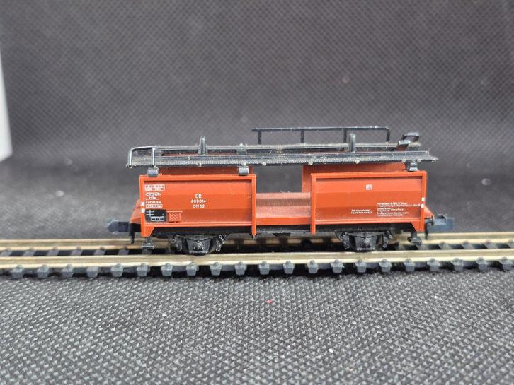 Minitrix 3533 - autotransportwagen Oof52 (15480), Hobby en Vrije tijd, Modeltreinen | N-Spoor, Gebruikt, Wagon, Gelijkstroom, Trix