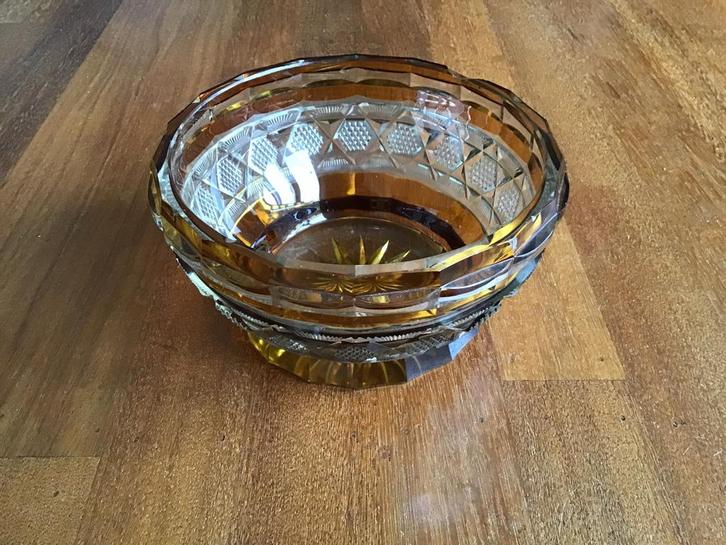 Vintage Kristallen Schaal, Antiek en Kunst, Antiek | Glas en Kristal, Ophalen of Verzenden