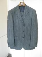 Nieuw Linnen kostuum Blauw met streep maat 50, Ophalen of Verzenden, Nieuw, Maat 48/50 (M), Blauw