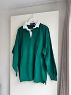 Ralph Lauren rugby sweater groen met witte kraag, Ophalen of Verzenden, Zo goed als nieuw, Groen