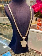 925 Zilveren Ketting & Poker hanger, Sieraden, Tassen en Uiterlijk, Ophalen, Verstelbaar, Nieuw, Goud