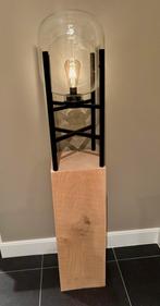 Massief houten zuil met lamp, Huis en Inrichting, Ophalen, Zo goed als nieuw