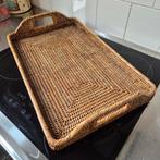 Rotan dienblad met handvatten 53x33cm, rand 5cm, Ophalen of Verzenden, Zo goed als nieuw, Rechthoekig, Overige materialen