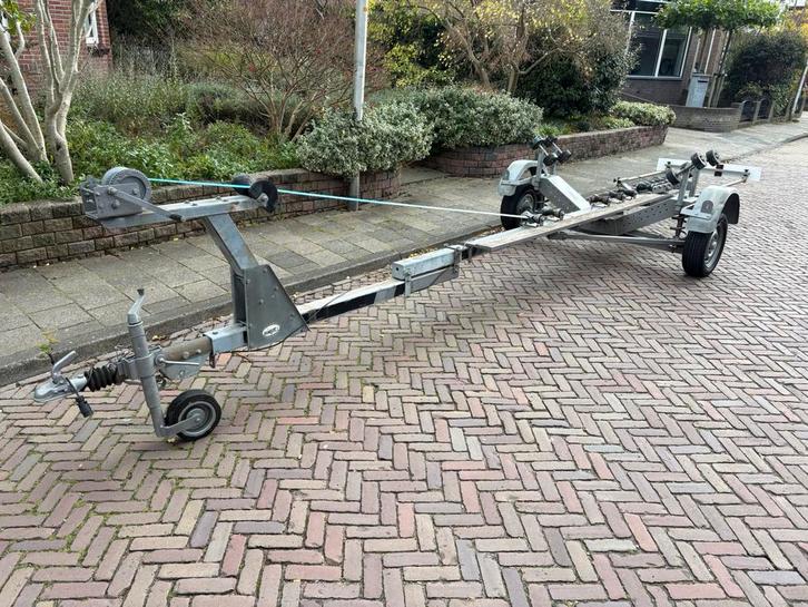 Riba boot trailer aanhanger kar motorboot speedboot 6,70 M., Watersport en Boten, Boottrailers, Gebruikt, Overige typen, Minder dan 1500 kg