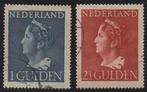 346 en 347 gebruikt ( Wilhelmina hoge waarden 1946 ), Postzegels en Munten, Verzenden, Na 1940, Gestempeld