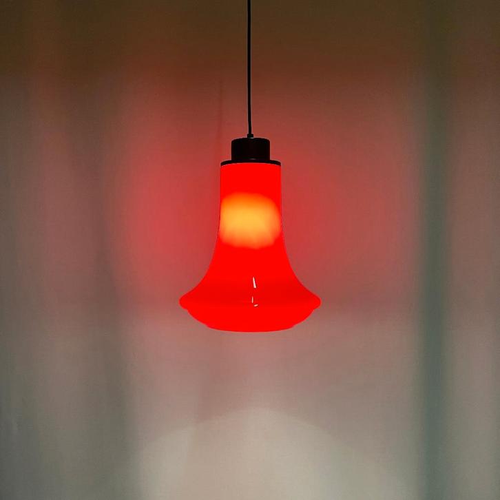 TOTALE LEEGVERKOOP jaren 60 70 Peill & Putzler glas hanglamp, Huis en Inrichting, Lampen | Hanglampen, Gebruikt, Minder dan 50 cm