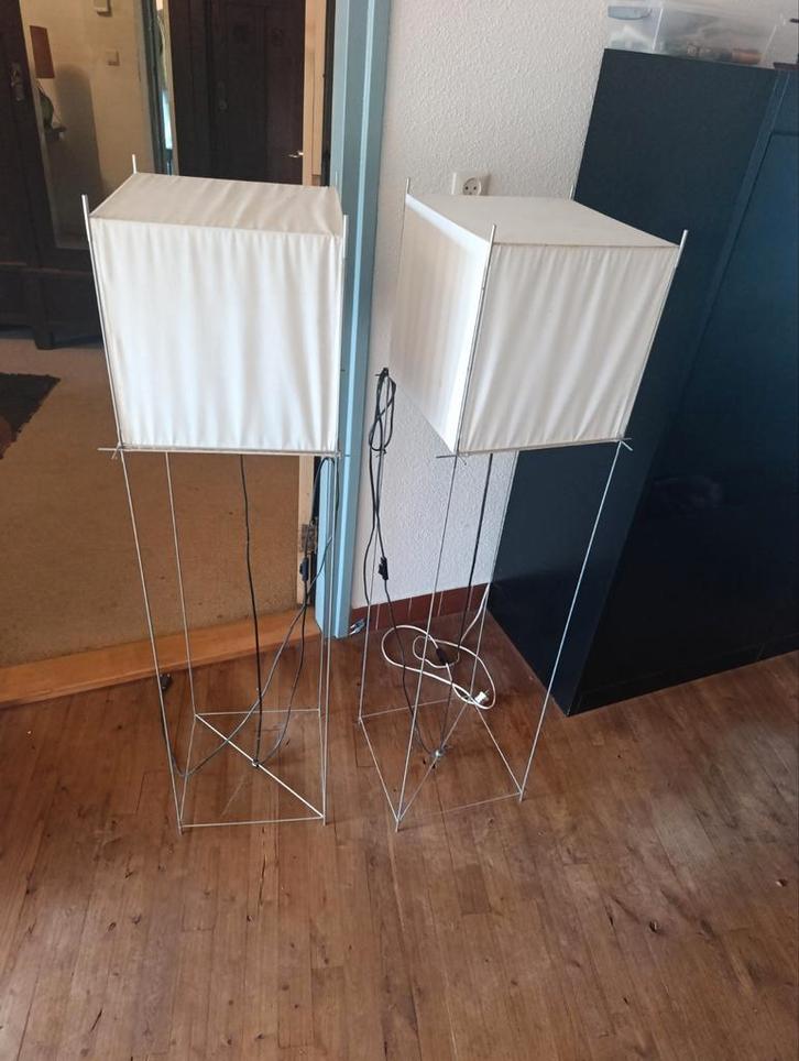 Vintage Lotek vloerlampen van Benno Premsela, Huis en Inrichting, Lampen | Vloerlampen, Gebruikt, 100 tot 150 cm, Metaal, Stof