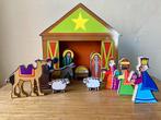 Houten Kerststal met Figuren, CEBA, Ophalen of Verzenden, Gebruikt, Overige typen