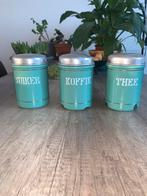 Vintage voorraad potten thee koffie suiker, Ophalen of Verzenden, Overige materialen, Pot, Bus of Blik
