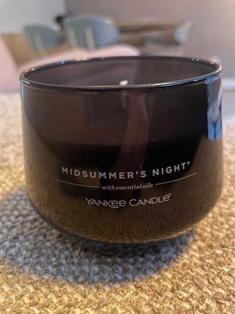 Yankee Candle Midsummer Night Kaars, Ophalen, Overige materialen, Zwart, Zo goed als nieuw