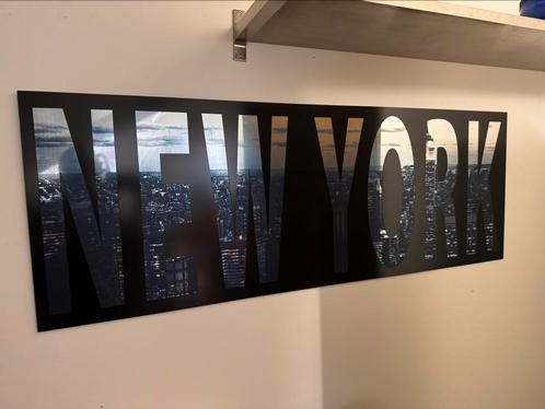 Stoere spiegel met de skyline van New York, Huis en Inrichting, Woonaccessoires | Wanddecoraties, Zo goed als nieuw, Ophalen