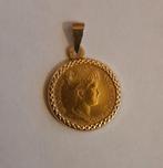 Gouden vijfje in hanger 1912 Wilhelmina, Overige voorstellingen, Ophalen of Verzenden, Zo goed als nieuw, Goud