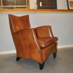Designfauteuil Bart van Bekhoven in schapenleer, Huis en Inrichting, Fauteuils, Ophalen, Zo goed als nieuw, Leer