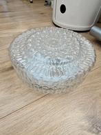 Vintage plafondlamp glas kristal chique luxe lamp, Ophalen of Verzenden, Zo goed als nieuw, Glas