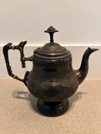 Antieke Zilver/Tinnen Theepot, Ophalen of Verzenden, Zilver
