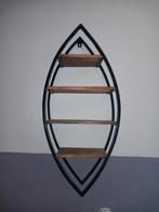 Industriële Wandrek met Houten Planken, Huis en Inrichting, Woonaccessoires | Wandplanken en Boekenplanken, Ophalen of Verzenden