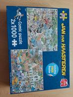 Jan van Haasteren Puzzel 2x1000 - Safari & De Storm, Ophalen of Verzenden, Meer dan 1500 stukjes, Zo goed als nieuw, Legpuzzel