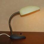 Stoere Art Deco-stijl gooseneck bureaulamp, tafellamp, 1950s, Minder dan 50 cm, Gebruikt, Ophalen of Verzenden, Metaal