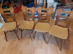 4 houten eettafel stoelen, Vier, Zo goed als nieuw, Ophalen