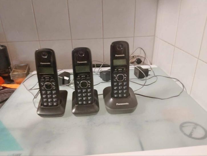 Panasonic Draadloze Telefoons - 3 Handsets, Telecommunicatie, Vaste telefoons | Handsets en Draadloos, Gebruikt, 3 handsets, Ophalen of Verzenden