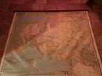 Schoolkaart Europa 2x2.5m 1925, Antiek en Kunst, Antiek | Schoolplaten, Ophalen, Aardrijkskunde