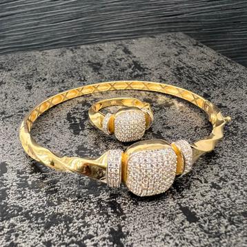 18k gouden armband met ring set  beschikbaar voor biedingen