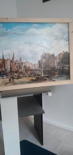 Amsterdam olieverf schilderij, Nieuw, Ophalen of Verzenden, Schilderij, 100 tot 125 cm