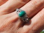 Vanoli 925 zilveren ring met malachiet maat 20, Sieraden, Tassen en Uiterlijk, Ringen, Daiva1973@hotmail.com, Vanoli, 19 tot 20