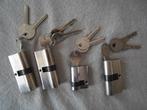 4 cilindersloten cylindersloten, Ophalen of Verzenden, Gebruikt, Rvs, Slot