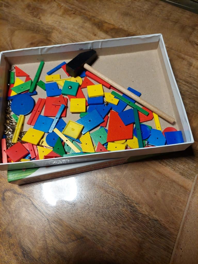 Houten hamerspel met figuren, Ophalen of Verzenden