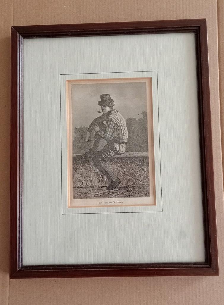 Een Boer uit Walcheren Zeeland gravure, Ophalen of Verzenden