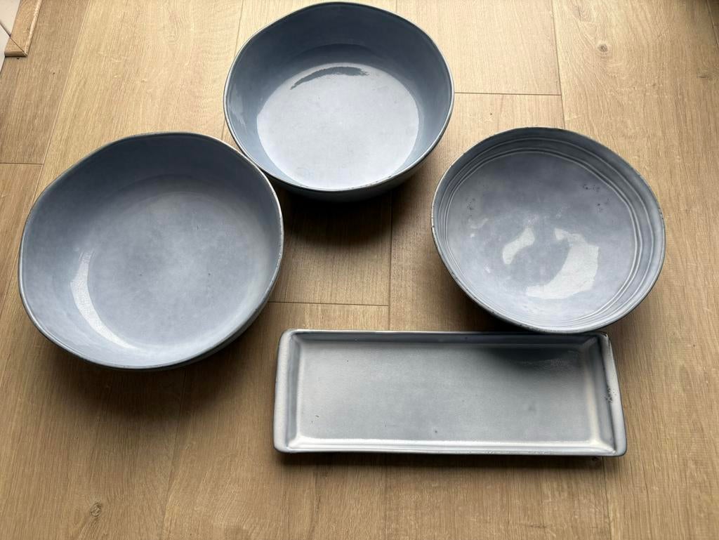 Blauwe schalen, Ophalen, Zo goed als nieuw, Glas of Kopje