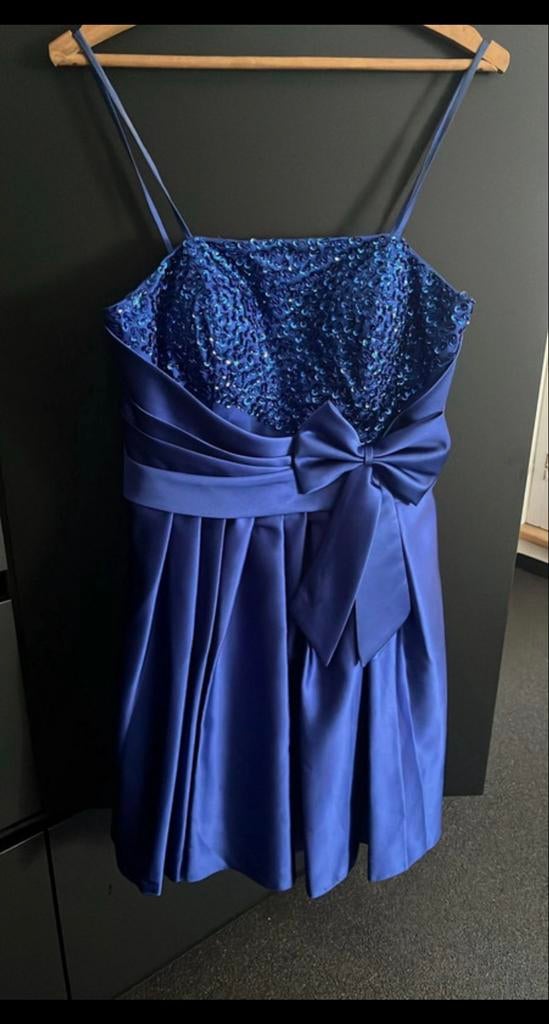 Galajurk cocktailjurk blauw, Galajurk, Blauw, Maat 42/44 (L), Ophalen of Verzenden