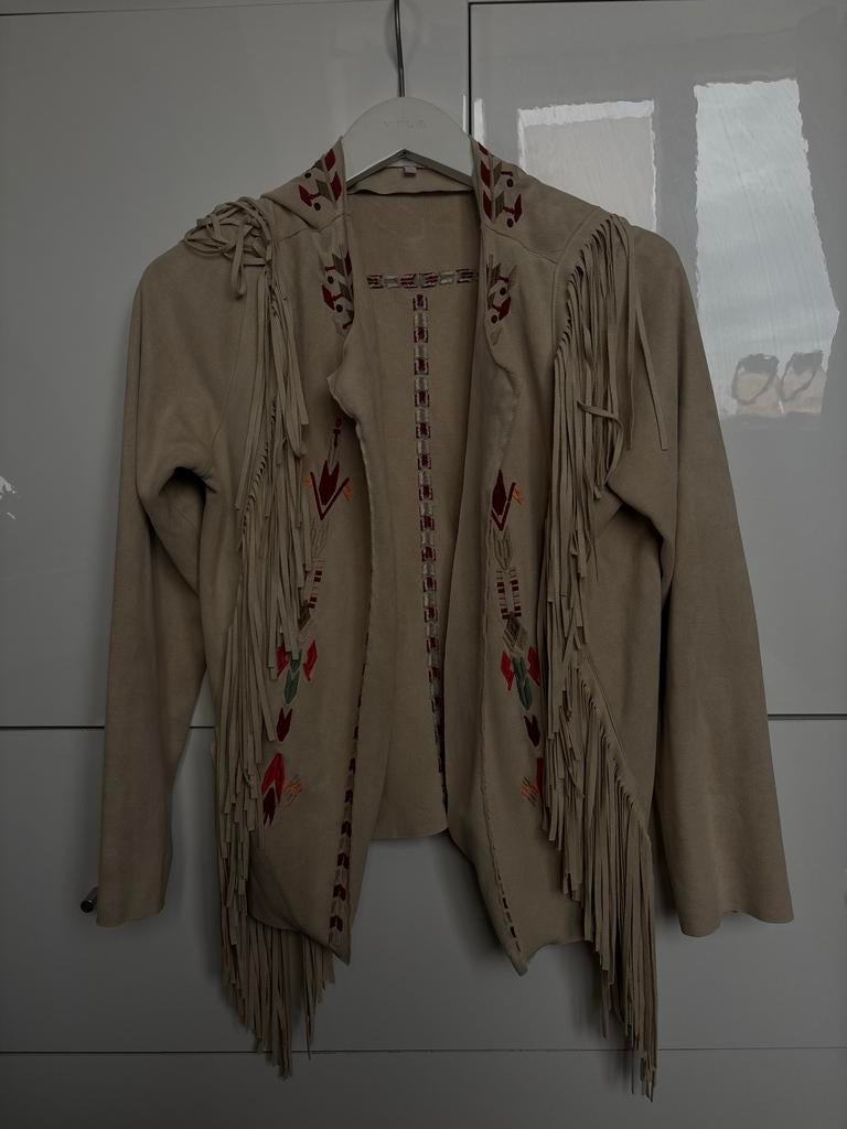 Ibiza boho stijl overjasje, Ophalen of Verzenden, Zo goed als nieuw, Maat 38/40 (M), Beige
