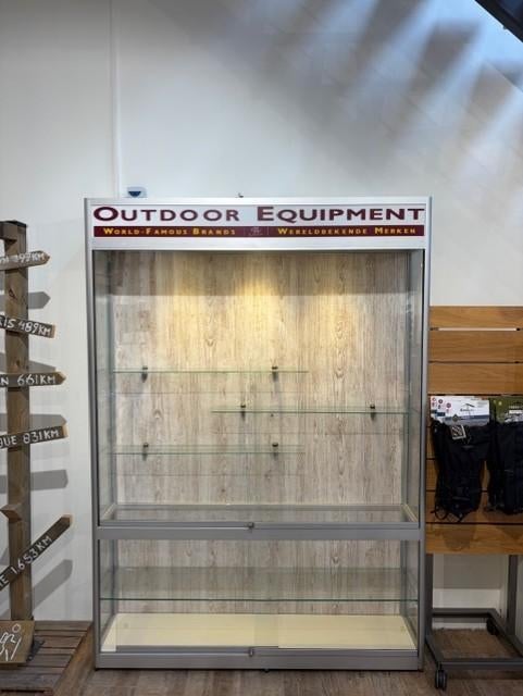 Vitrine kast, Huis en Inrichting, Kasten | Vitrinekasten, Gebruikt, 200 cm of meer, 100 tot 150 cm, 25 tot 50 cm, Met deur(en)