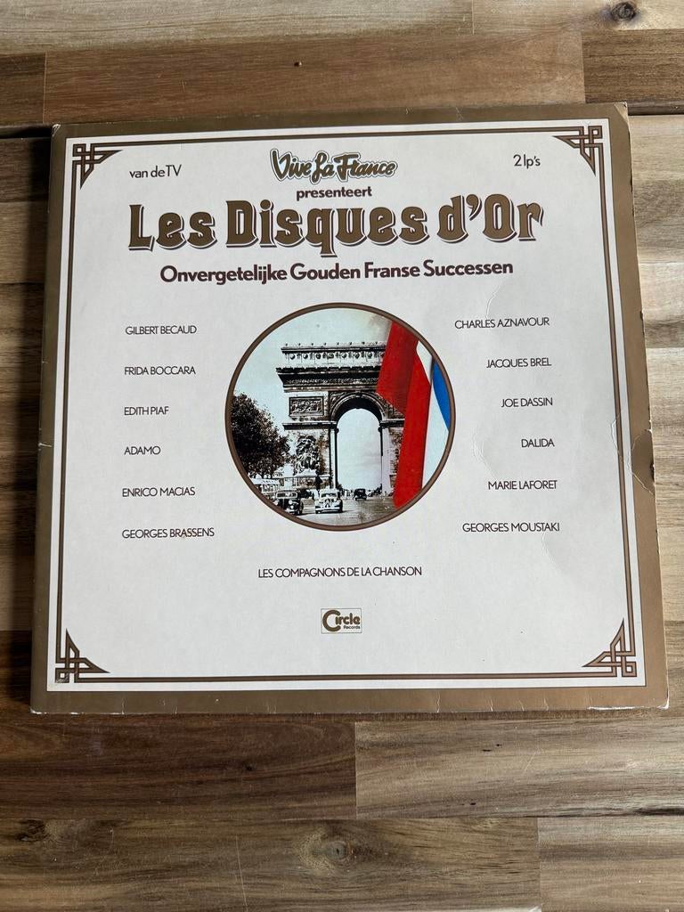 Les Disques d'Or - Onvergetelijke Gouden Franse Successen, Gebruikt, Ophalen of Verzenden, 1970 - 1979, 12 inch