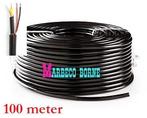 Coax combikabel, 100 M camera kabel met 12 volt kabel, black, 10 meter of meer, Nedis, Nieuw, Info@marbeco.nl