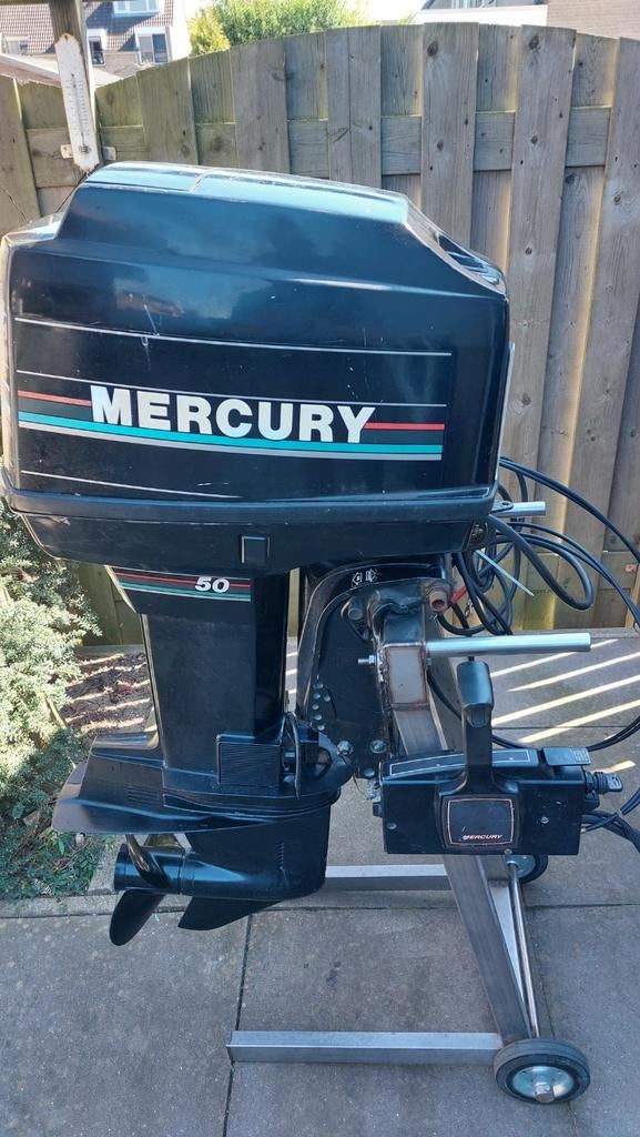 Nette Mercury 50 pk lang autolube met afstandbediening, Watersport en Boten, Ophalen, Gebruikt, Elektrische start, 30 pk of meer