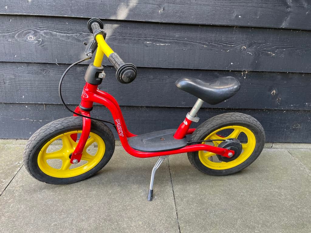 Puky loopfiets rood met geel, Ophalen, Gebruikt, Loopfiets