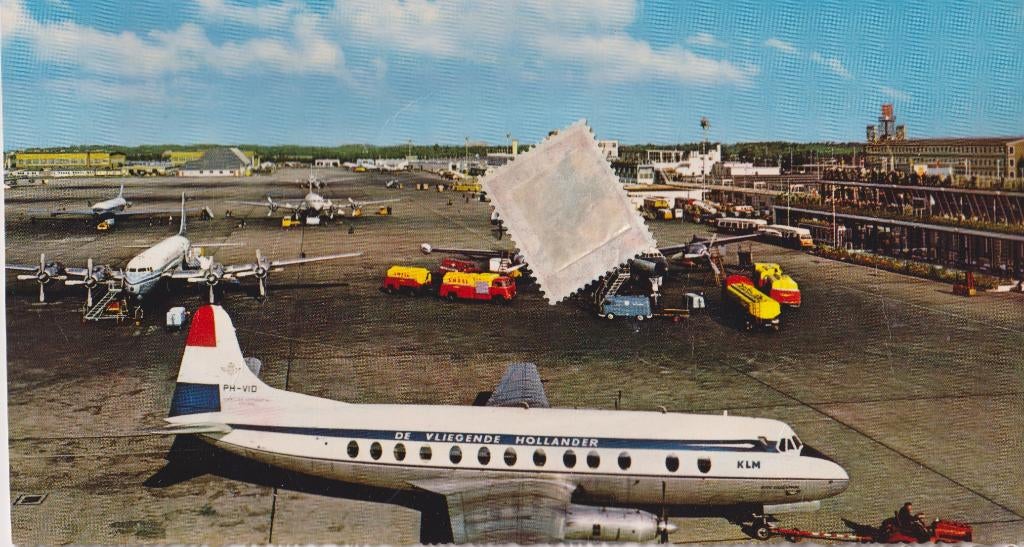 017 Amsterdam Schiphol De Vliegende Hollander KLM vliegtuig, Verzenden, 1940 tot 1960, Ongelopen, Noord-Holland
