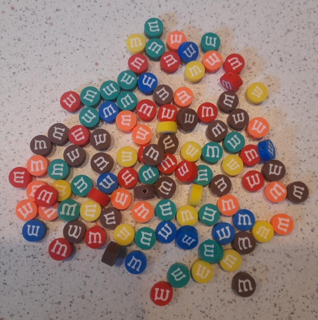 M&m polymeer kralen, Hobby en Vrije tijd, Kralen en Sieraden maken, Ophalen of Verzenden, Nieuw, Kraal