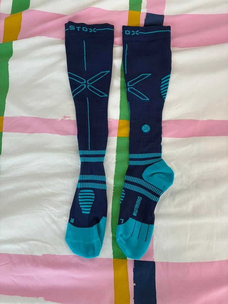 Stox Running sokken blauw, Kleding | Heren, Sokken en Kousen, Ophalen of Verzenden, Gedragen, Overige maten, Blauw