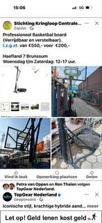 Professionele basketbal bord, Sport en Fitness, Ophalen, Ring, Bord of Paal