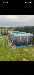 Zwembad met zandfilterpomp, Tuin en Terras, Zwembaden, 200 tot 300 cm, Zo goed als nieuw, Rechthoekig, Ophalen