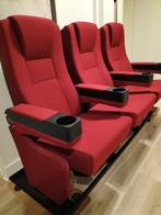 Bioscoopstoelen rood - set van 2 en set van 3, Huis en Inrichting, Stoelen, Gebruikt, Bioscoop, Ophalen of Verzenden, Stof