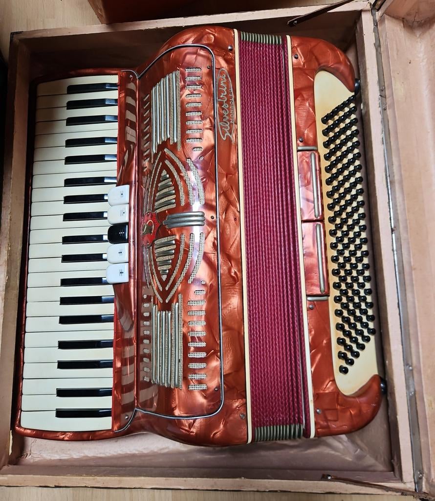 Accordeon Silvestrini Mondolfo 120 bas, Gebruikt, Toetsaccordeon, 120-bas, Ophalen