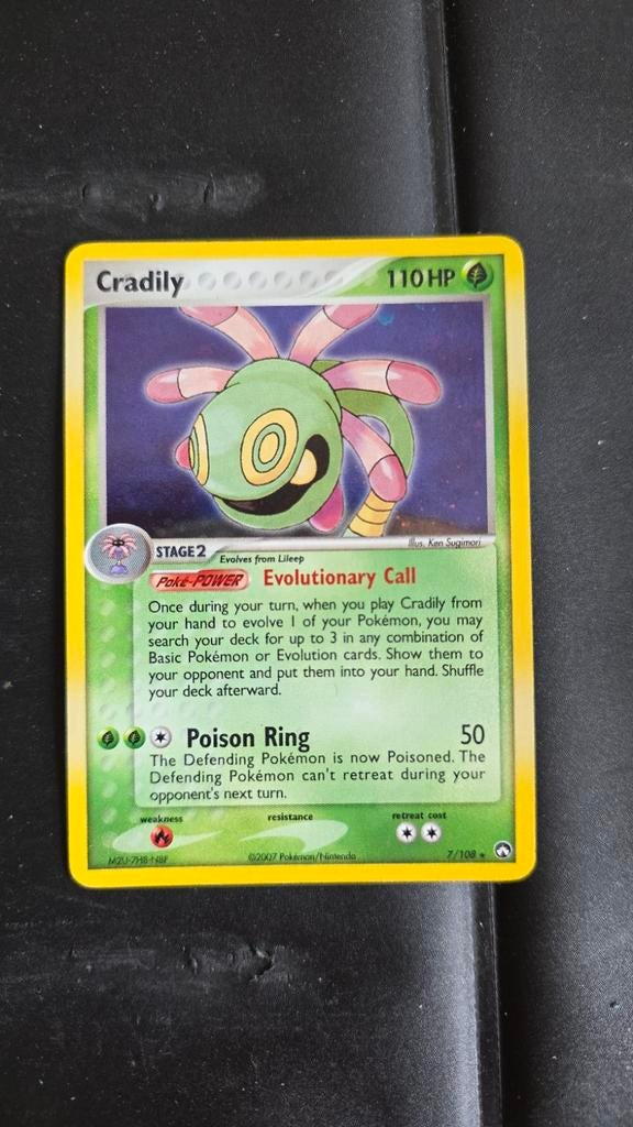 Cradily #7 Holo Ex Power Keepers - Near Mint, Ophalen of Verzenden, Zo goed als nieuw, Losse kaart, Foil