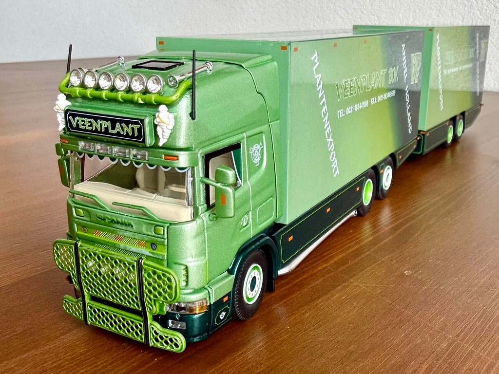 Tekno Veenplant-Scania 164L, 480, incl certificaat nr:48/225, Hobby en Vrije tijd, Modelauto's | 1:50, Zo goed als nieuw, Bus of Vrachtwagen