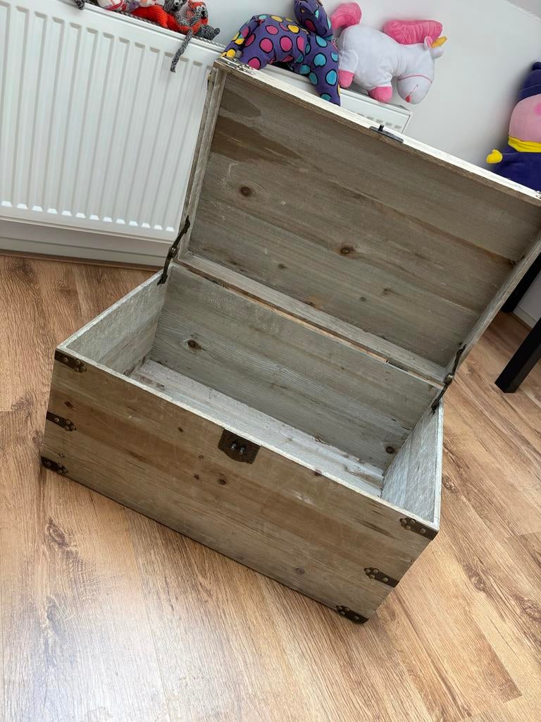 Houten kist, sluiting ontbreekt, Gebruikt, 50 tot 100 cm, Ophalen of Verzenden, Minder dan 50 cm