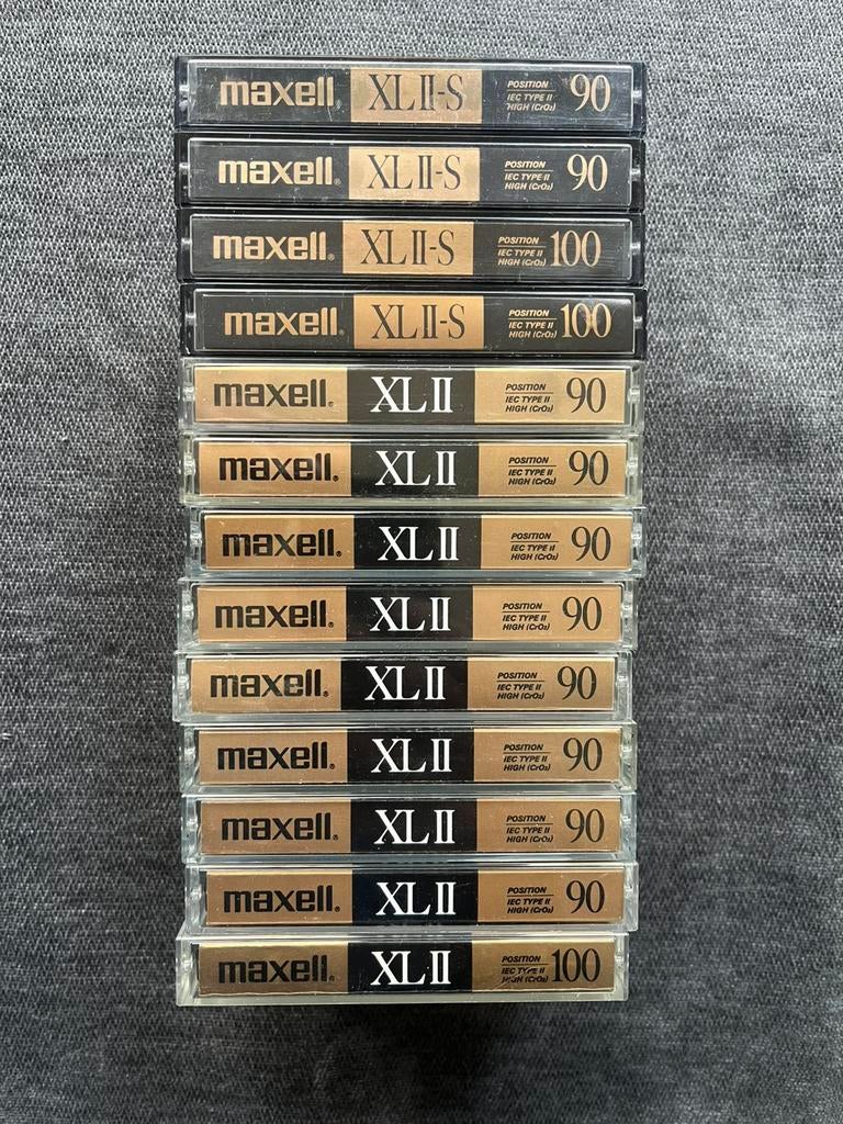 13 goede gebruikte maxell 9 XLII en 4 XLII-S cassettebandjes, Cd's en Dvd's, Cassettebandjes, Gebruikt, Voorbespeeld, Overige genres